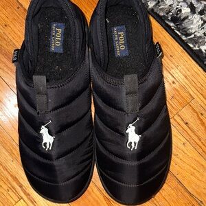 Polo by Ralph Lauren Black Quilted Slip-Ons
